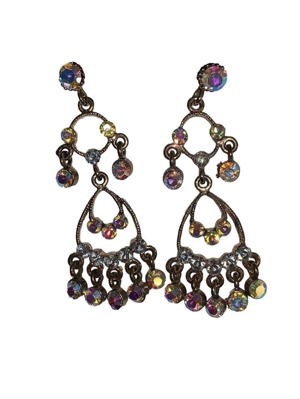 Dangly crystal earrings